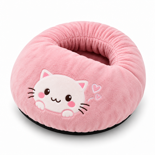 Pink Cat WarmPaw plush USB foot warmer